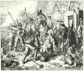 Kreivi Tilly haavoittui kuolemaan Rainin taistelussa vuonna 1632